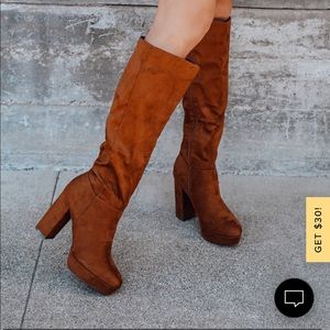 Lulus Layyney Toffee Brown boots